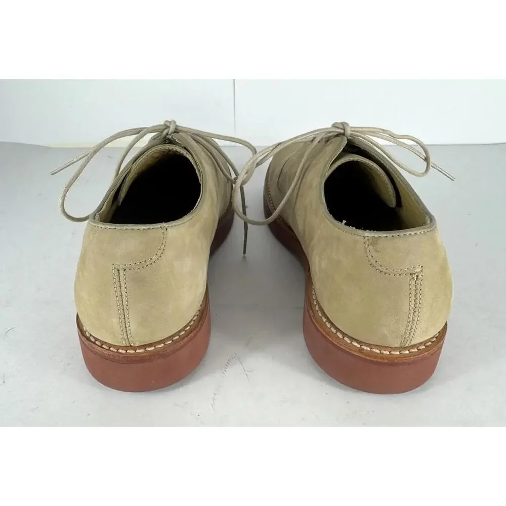 Brooks Brothers Suede Derby Shoes Mens US 8 Made in USA Tan Casual Dress